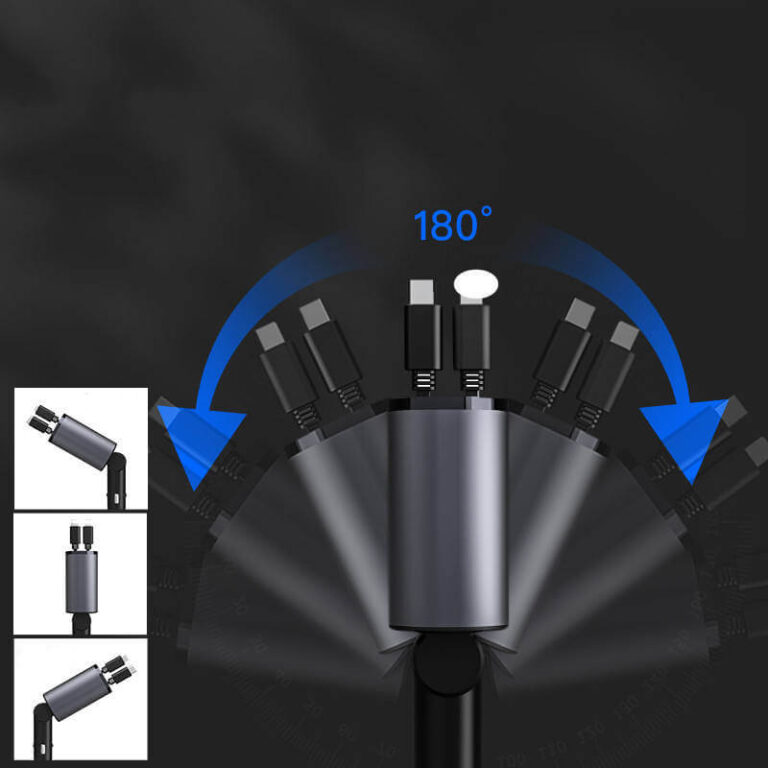 Мощно 100 W бързо зареждане зарядно за телефон за кола с два кабела USB USB-C и волтметър Užsisakykite Trendai.lt 7